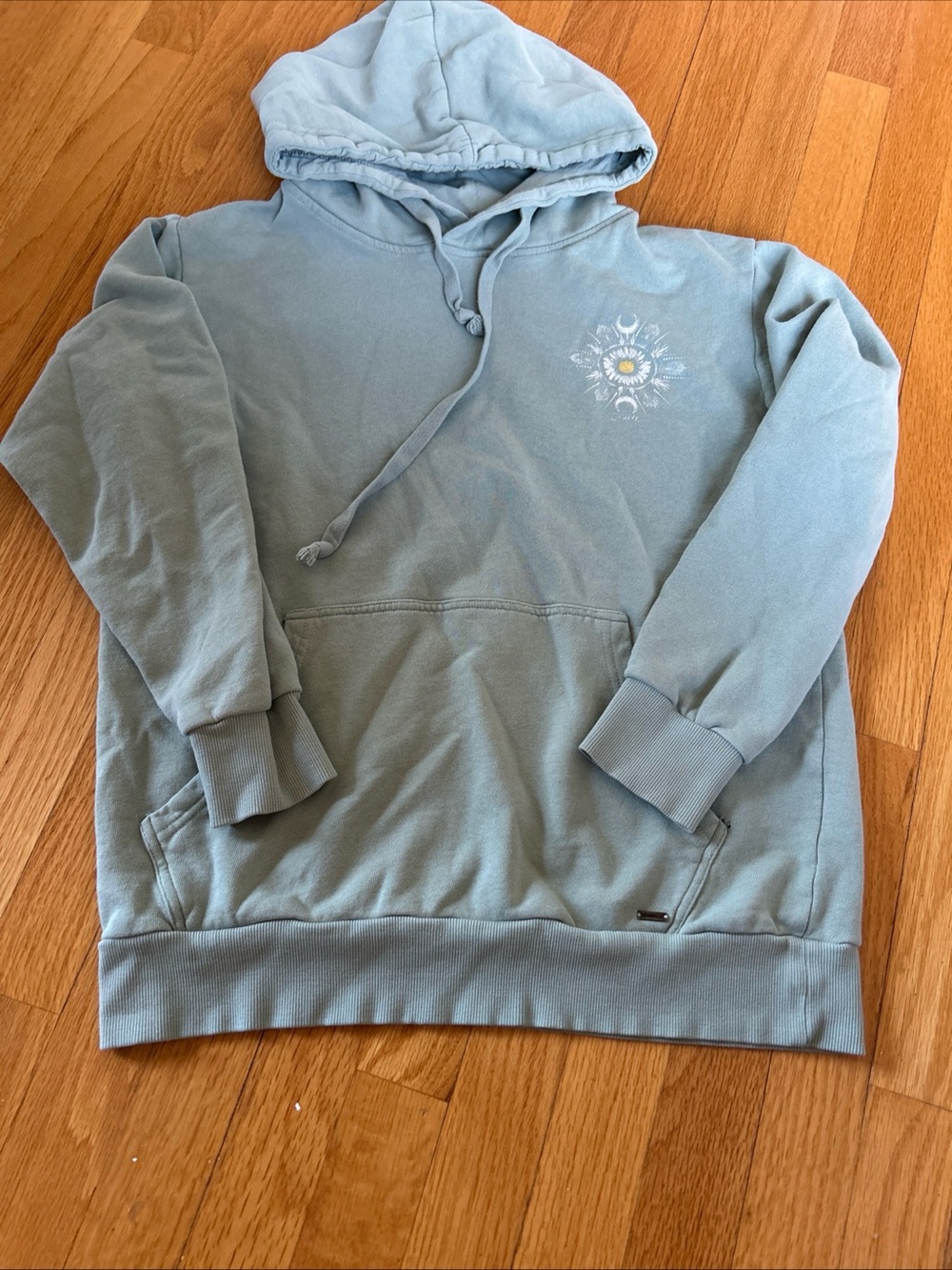 O'Neill Light Blue Hooded Sweatshirt with Floral Sun Motif